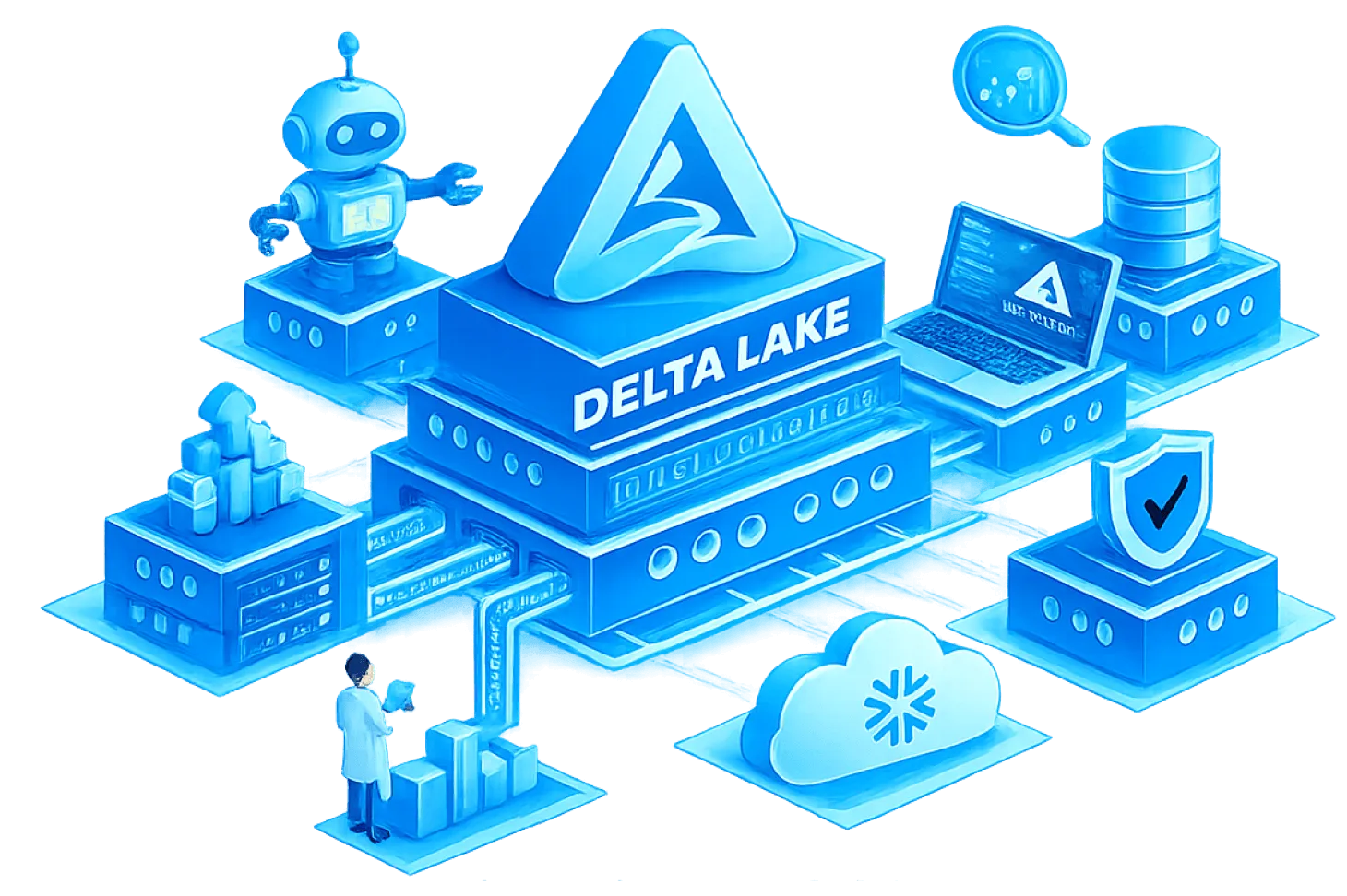 HiFX helps enterprises build scalable Delta Lake ecosystems that unify data engineering, real-time analytics, and cloud-native intelligence through reliable lakehouse architectures optimized for performance, scalability, and operational efficiency.