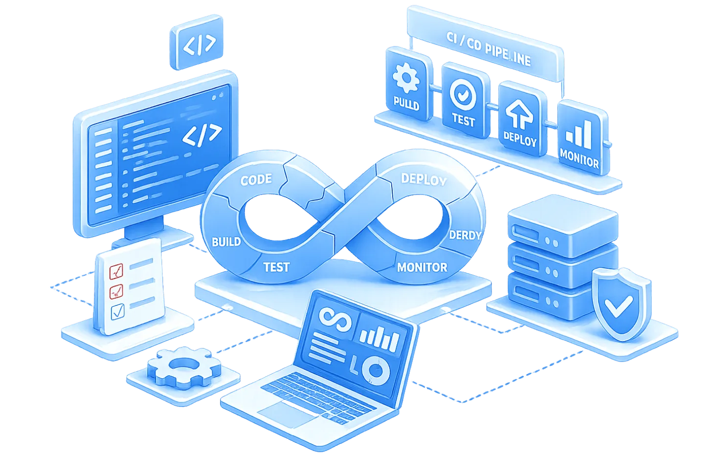 HiFX helps enterprises streamline software delivery, automate infrastructure, and build scalable DevOps ecosystems through cloud-native engineering, CI/CD automation, monitoring systems, and intelligent operational workflows designed for agility, reliability, and long-term growth.